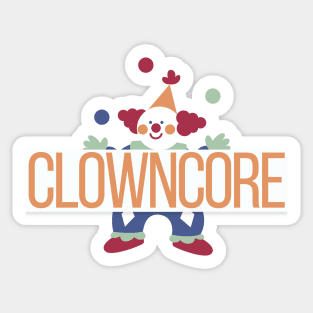 Clowncore flat design - Colorful Juggler Sticker